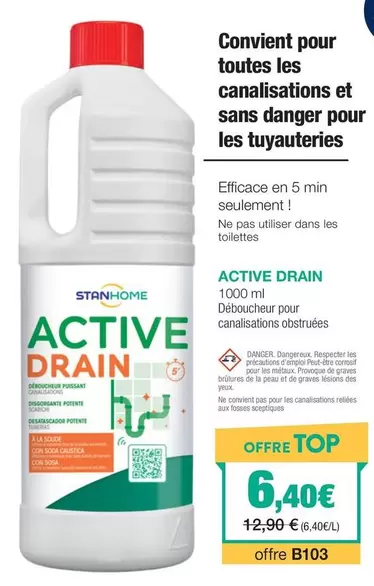 Stanhome - Active Drain offre à 6,4€ sur Stanhome