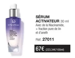 Sérum Activateur offre à 67€ sur Stanhome