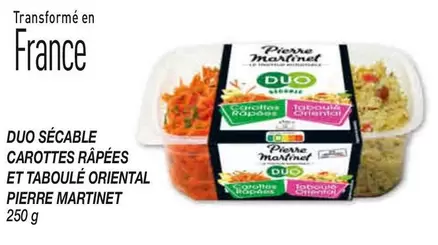 Pierre Martinet - Duo Sécable Carottes Râpées Et Taboulé Oriental offre sur Netto