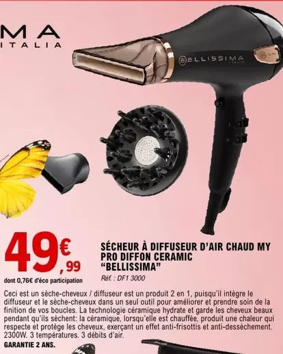 Bellissima - Sécheur À Diffuseur D'air Chaud My Pro Diffon Ceramic offre à 49,99€ sur E.Leclerc
