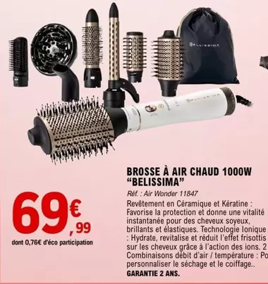 Bellissima - Brosse À Air Chaud 1000W offre à 69,99€ sur E.Leclerc