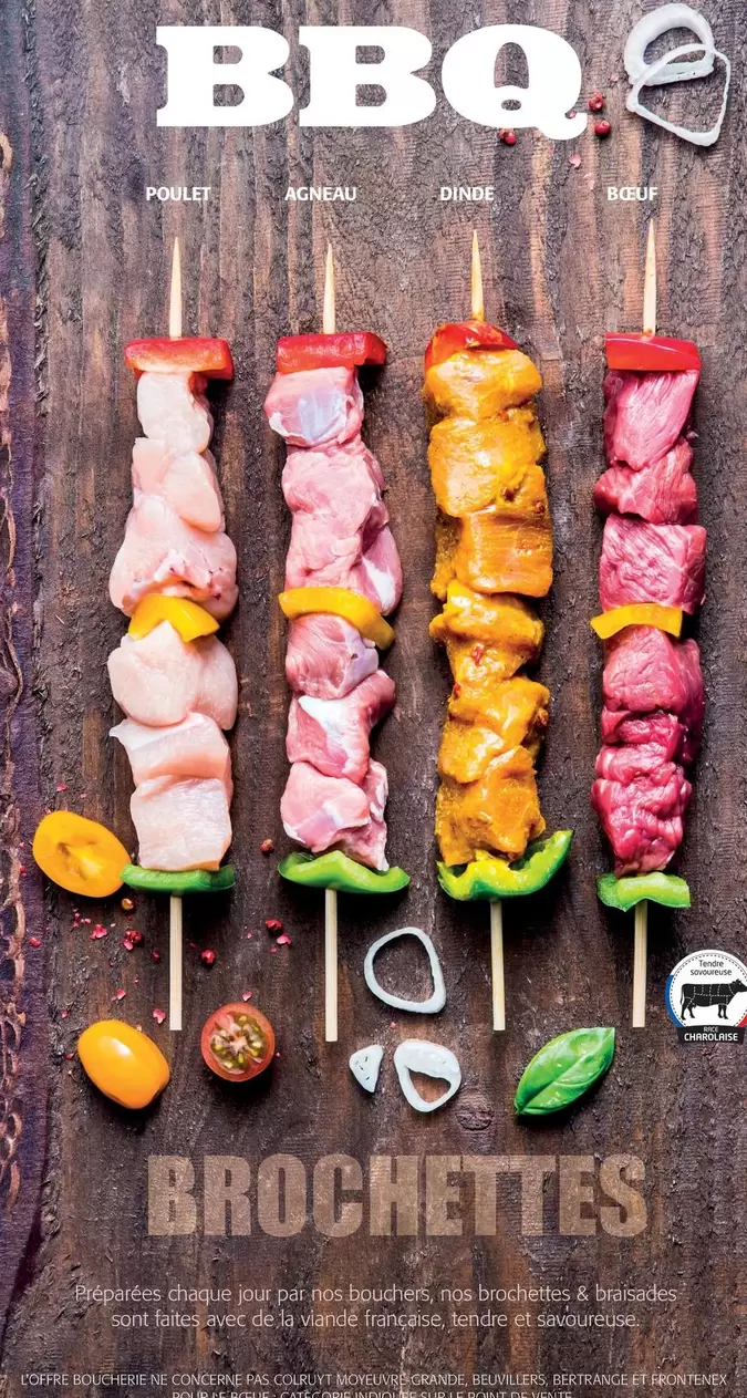 Brochettes offre sur Colruyt