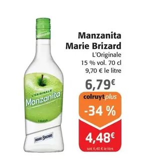 Manzanita - Marie Brizard offre à 6,79€ sur Colruyt