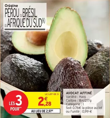 Avocat Affiné offre à 2,28€ sur Intermarché