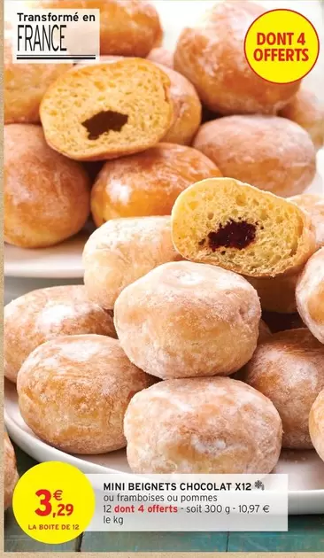 Mini Beignets Chocolat X12 offre à 3,29€ sur Intermarché