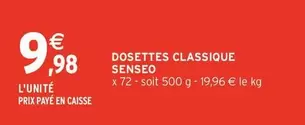 Senseo - Dosettes Classique offre à 9,98€ sur Intermarché
