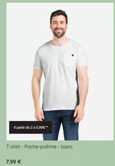 T-Shirt  offre à 7,99€ sur Takko