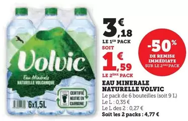 Volvic - Eau Minerale Naturelle offre à 3,18€ sur U Express