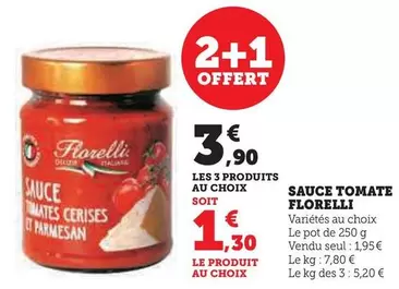 Florelli - Sauce Tomate offre à 1,95€ sur U Express
