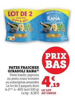 Giovanni Rana - Pates Fraiches offre à 4,19€ sur U Express