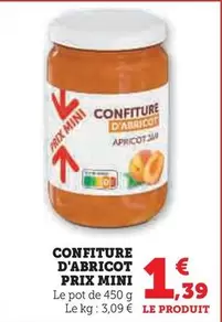 Prix Mini - Confiture D'Abricot offre à 1,39€ sur Hyper U