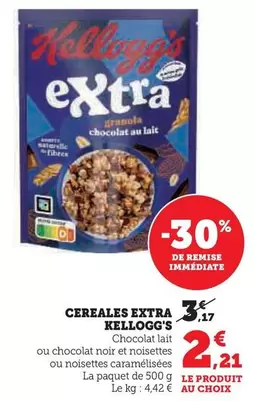 Kellogg's - Cereales Extra offre à 2,21€ sur Super U