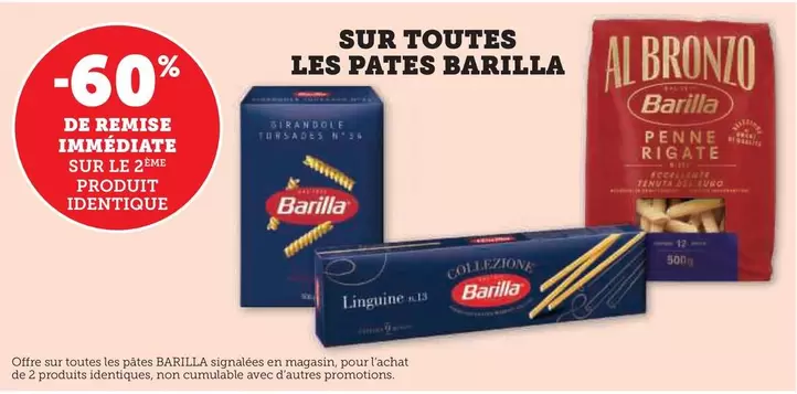 Barilla - Sur Toutes Les Pates offre sur Super U