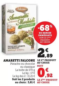 Falcone - Amaretti offre à 2,89€ sur Super U