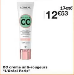 L'Oréal - Cc Crème Anti-rougeurs offre à 12,53€ sur Monoprix