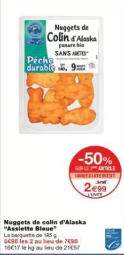 Durable - Nuggets De Colin D'alaska offre à 2,99€ sur Monoprix