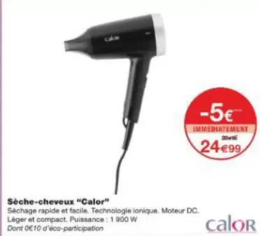 Calor - Sèche-cheveux offre à 24,99€ sur Monoprix