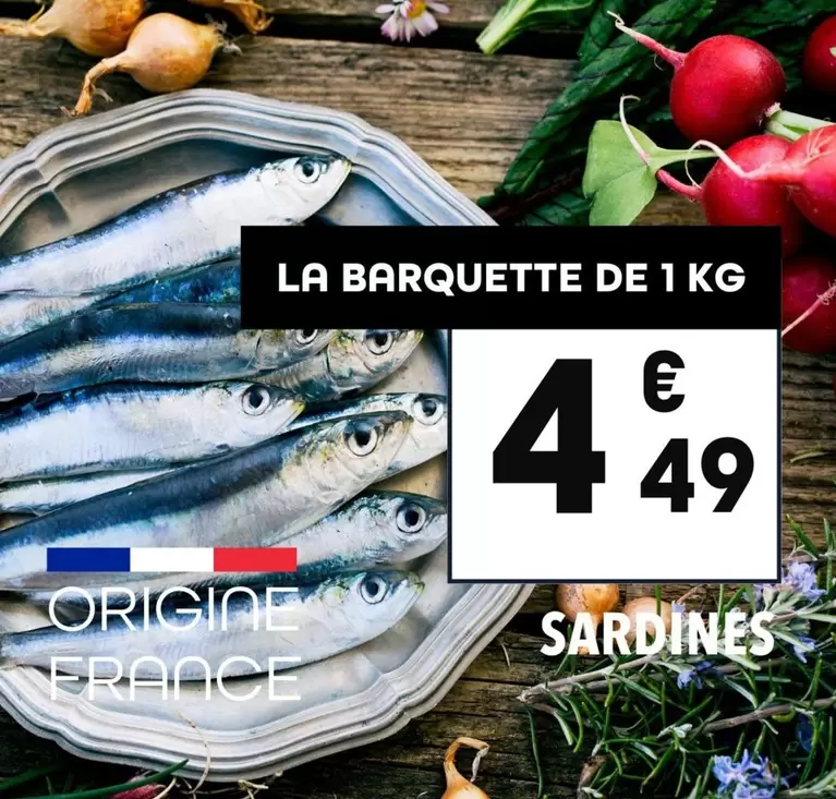 Sardines offre à 4,49€ sur Supeco