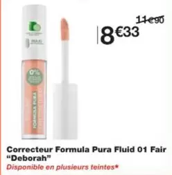 Deborah - Correcteur Formula Pura Fluid 01 Fair offre à 8,33€ sur Monop'