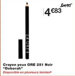 Deborah - Crayon Yeux Ore 251 Noir offre à 4,83€ sur Monop'