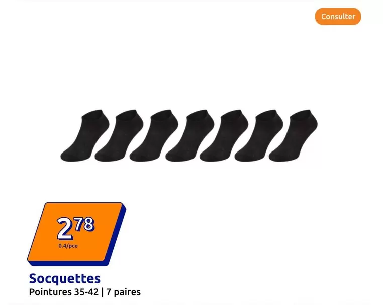 Socquettes offre à 2,78€ sur Action