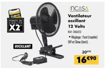 Ventilateur Oscillant 12 Volts offre à 16,9€ sur Narbonne accessoires