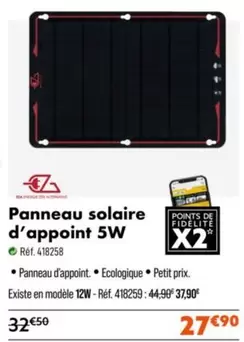 Eza - Panneau Solaire D'Appoint 5W offre à 27,9€ sur Narbonne accessoires