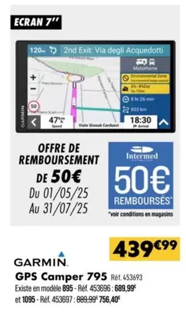 Garmin - GPS Camper 795 offre à 439,99€ sur Narbonne accessoires