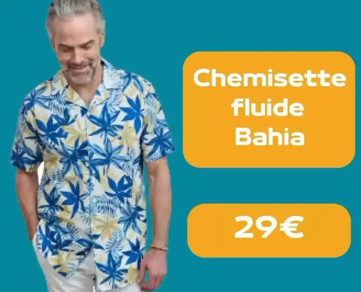 Chemisette Fluide Bahia offre à 29€ sur L'Homme Moderne