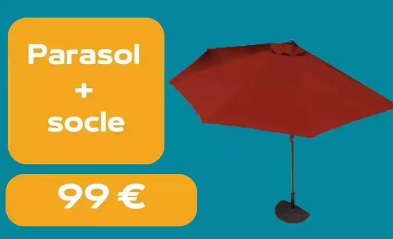 Parasol + Socle offre à 99€ sur L'Homme Moderne