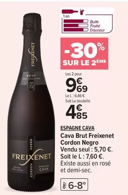 Freixenet - Cava Brut  Cordon Negro offre à 5,7€ sur Carrefour Contact