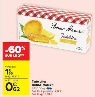 Bonne maman - Tartelettes offre à 1,55€ sur Carrefour Market