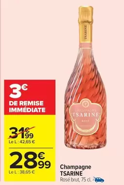 Tsarine - Champagne offre à 28,99€ sur Carrefour Market