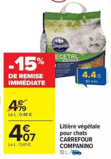 Carrefour - Litière Végétale Pour Chats offre à 4,07€ sur Carrefour