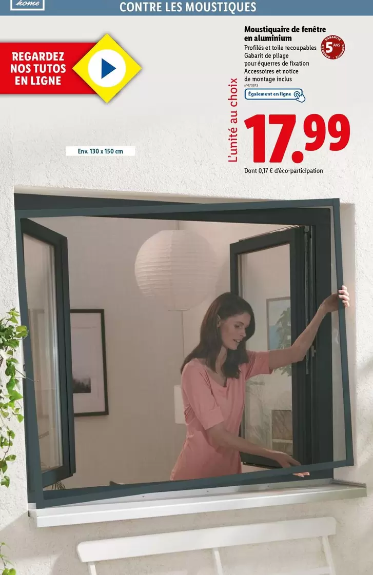 Moustiquaire De Fenêtre En Aluminium offre à 17,99€ sur Lidl