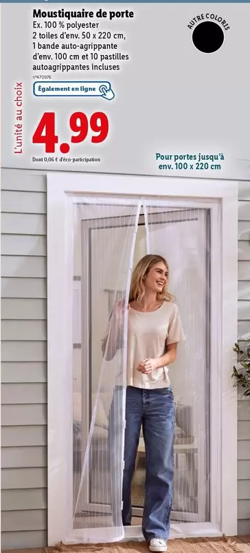 Moustiquaire De Porte offre à 4,99€ sur Lidl