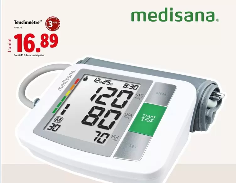 Medisana - Tensiomètre offre à 16,89€ sur Lidl