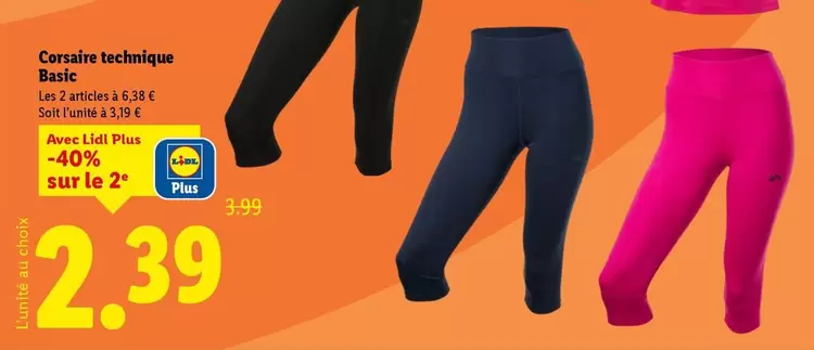 Corsaire Technique Basic offre à 2,39€ sur Lidl