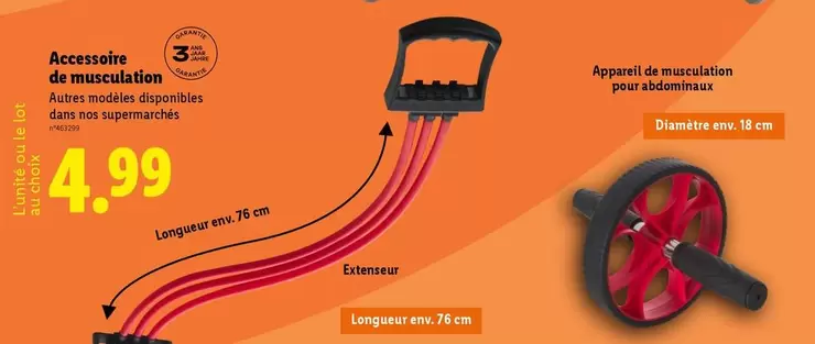 Accessoire De Musculuation offre à 4,99€ sur Lidl