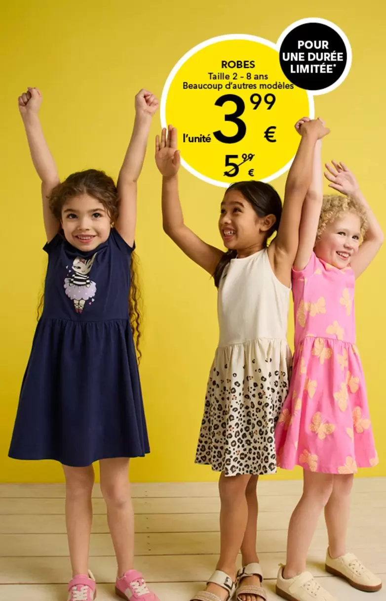 Robes Une Durée offre à 3,99€ sur Takko