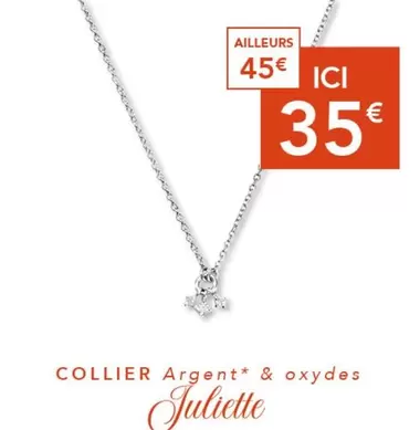Collier Argent & Oxydes offre à 35€ sur Trésor Bijoux