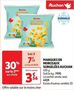 Auchan - Mangues En Morceaux Surgelées offre à 4,19€ sur Auchan Hypermarché