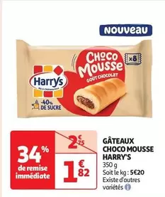 Harry's - Gâteaux Choco Mousse offre à 1,82€ sur Auchan Hypermarché