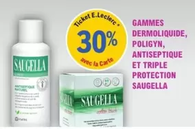 Saugella - Gammes Dermoliquide,Poligyn,Antiseptique Et Triple Protection offre sur E.Leclerc Parapharmacie