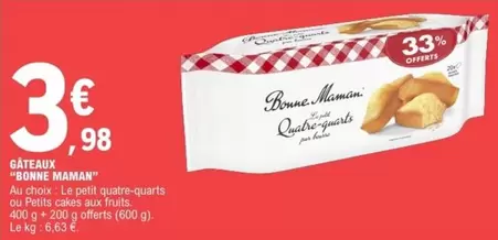 Bonne maman - Gâteaux "bone Mamma" offre à 3,98€ sur E.Leclerc