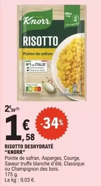 Knorr - Risotto Deshydrate offre à 1,58€ sur E.Leclerc