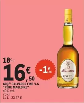 AOC - Aoc Calvados Fine V.s offre à 16,5€ sur E.Leclerc
