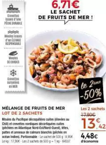 Durable - Mélange De Fruits De Mer offre à 13,42€ sur Maison Thiriet