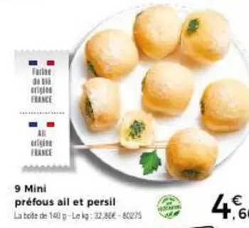 Persil - 9 Mini Prefous Ail Et offre à 4,6€ sur Maison Thiriet