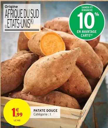 Patate Douce offre à 1,99€ sur Intermarché Hyper
